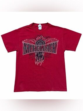 Nickelback Dark Horse 2009 Tour Double Sided Graphic T-Shirt Med Y2K Rock Music